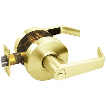 Arrow Lock Grade 2 Classroom Cylindrical Lck, Sierra Lever, Conventional Cylinder, Brght Brss Fnsh, Non-handed RL17-SR-03